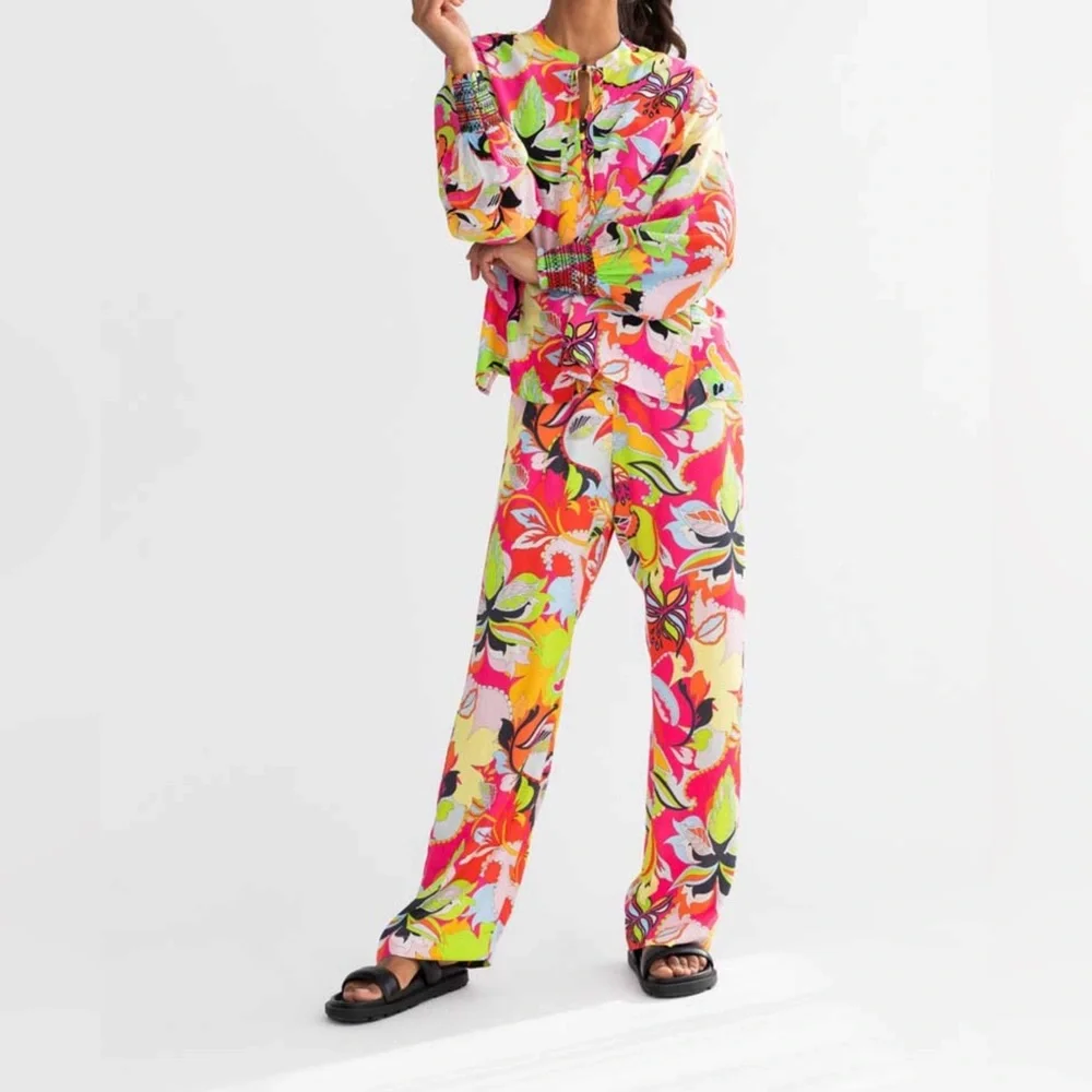 ROMANTIC ABSTRACT TROUSERS - Picture 3 of 8